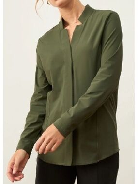 Aday Something Borrowed Shirt Green Moss Medium M Hard to find